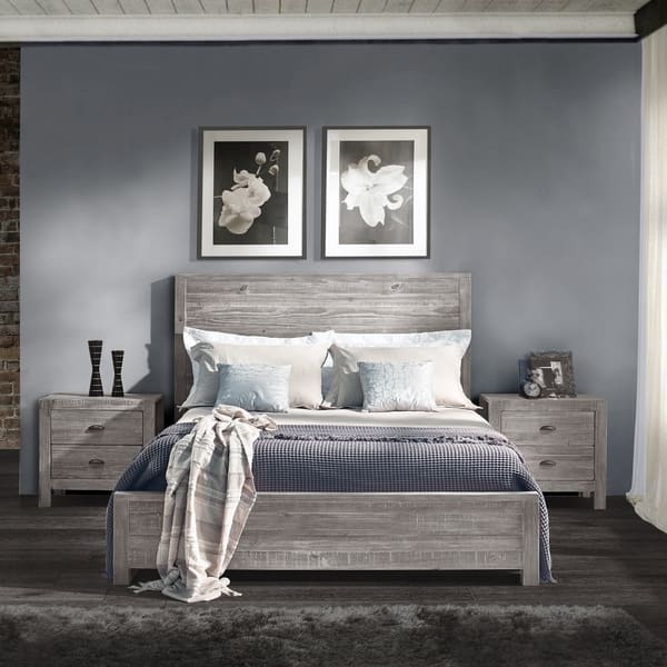 Shop Grain Wood Furniture Montauk Queen Solid Wood Panel Bed