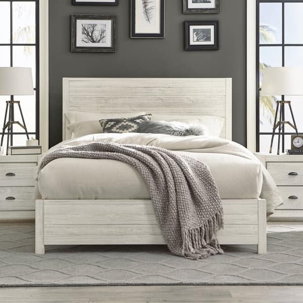 Shop Grain Wood Furniture Montauk Queen Solid Wood Panel Bed