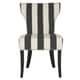 preview thumbnail 4 of 7, Haver Faded Black and White Striped Dining Chairs (Set of 2) - 22.8" x 25.8" x 37"