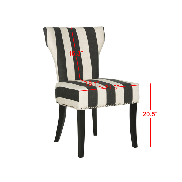 black striped chair