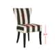 preview thumbnail 9 of 7, Haver Faded Black and White Striped Dining Chairs (Set of 2) - 22.8" x 25.8" x 37"