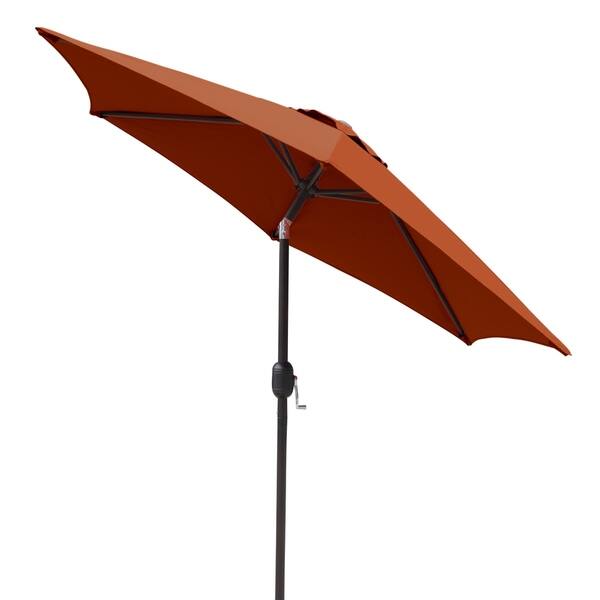 Shop Black Friday Deals On Bistro 7 5 Ft Hexagonal Market Umbrella Terra Cotta Olefin Canopy Overstock 20603465