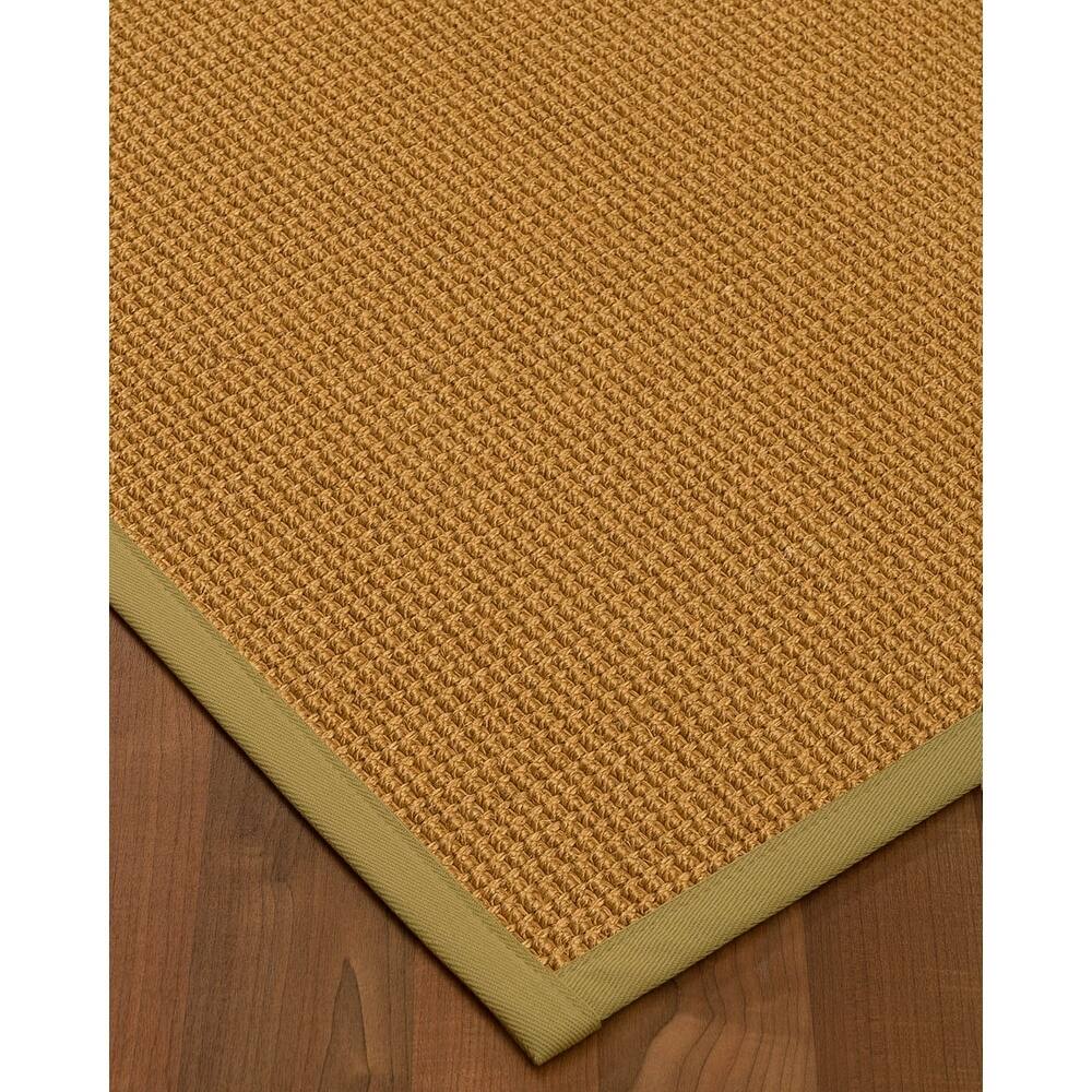 NaturalAreaRugs Portugal Sisal Area Rug Hand-Woven Sage Border (9' x 12') - 9' x 12'