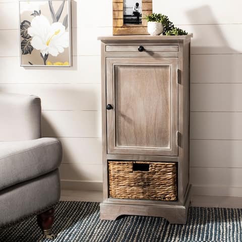 Spenser Vintage White/ Grey Tall Farmhouse Storage Unit