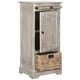 Spenser Vintage White/ Grey Tall Storage Unit - 15.7" x 13" x 34.3"