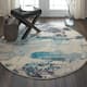 Nourison Modern Abstract Sublime Area Rug - 7'10" Round - Ivory/Blue