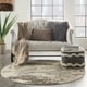 preview thumbnail 113 of 144, Nourison Modern Abstract Sublime Area Rug 5'3" Round - Ivory/Grey - Runner/Round