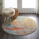 Nourison Modern Abstract Sublime Area Rug - 4' Round - Sealife