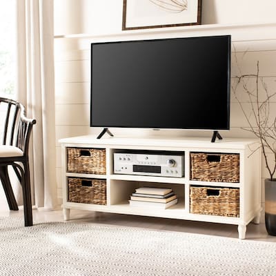 Heyer Distressed White 20" Entertainment Unit - 47.2" x 15.7" x 20.1"