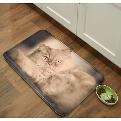 Persian Cat Memory Foam Anti Fatigue Anti Slip Barkley Collection Mat by Pets at Heart - 18" x 30"