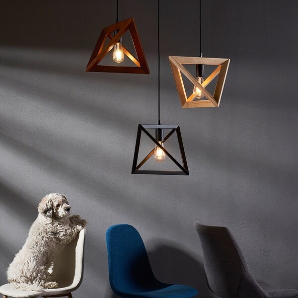 black and rose gold pendant light