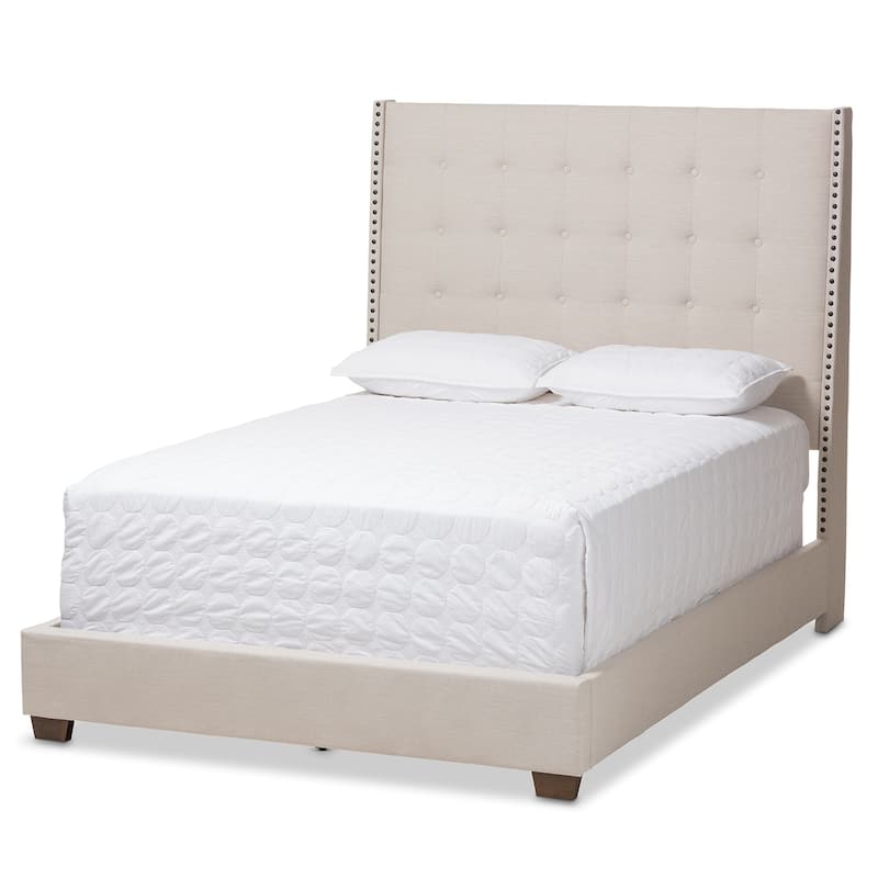 Copper Grove Tarahne Contemporary Fabric Upholstered Bed - Beige - King