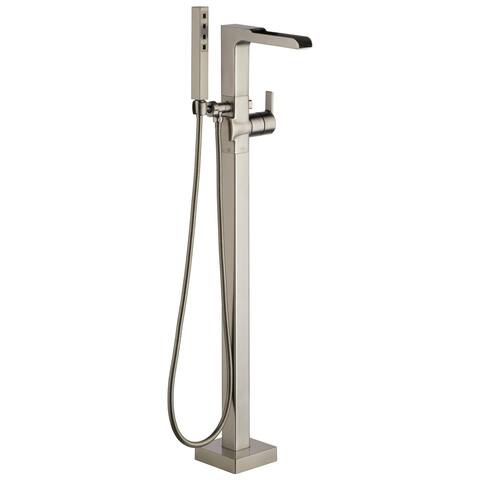 Delta Ara Floor Mount Tub Filler with Hand Shower T4768-SSFL Stainless