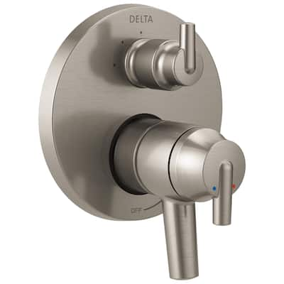 Delta Trinsic Contemporary Two Handle Monitor 17 Series Valve Trim with 3-Setting Integrated Diverter 59-SS Stainless