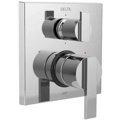 Delta Ara Angular Modern Monitor 14 Series Valve Trim with 6-Setting Integrated Diverter T24967 Chrome