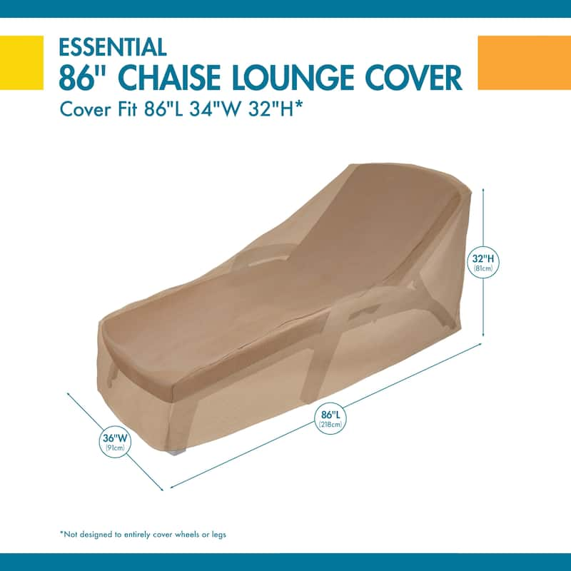 Duck Covers Essential Patio Chaise Lounge Cover - 86L x 36W x 32H