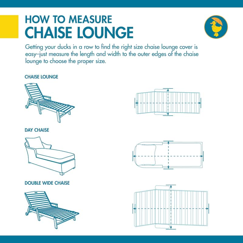 Duck Covers Essential Patio Chaise Lounge Cover