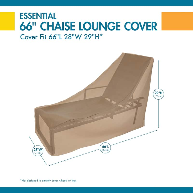 Duck Covers Essential Patio Chaise Lounge Cover - 66L x 28W x 29H