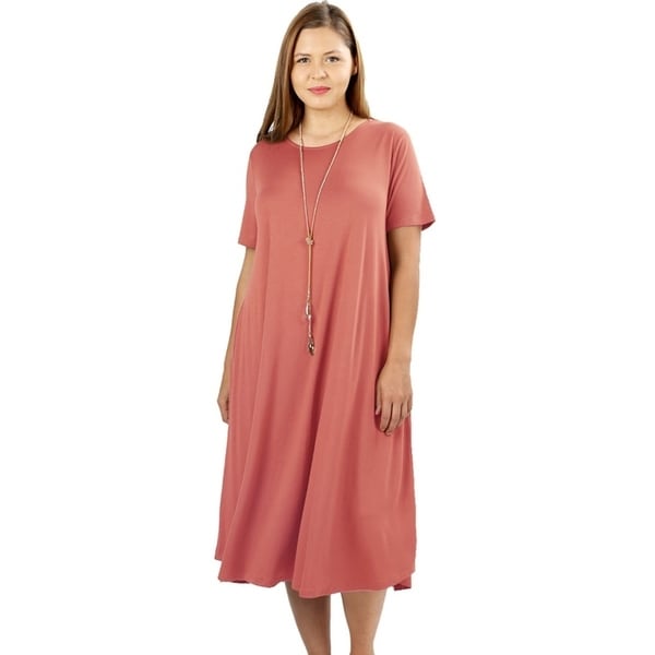 womens knee length t shirt dress