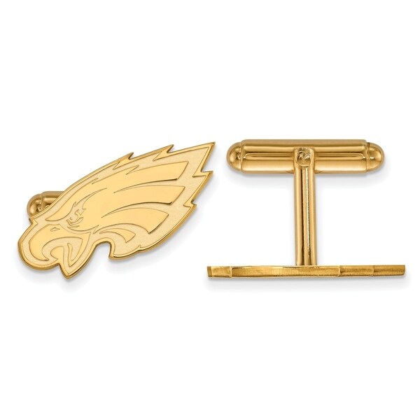 Versil LogoArt Gold Plated Philadelphia Eagles Cuff Links