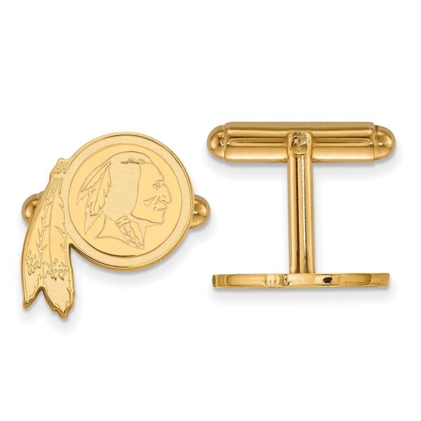 Versil LogoArt Gold Plated Washington Redskins Cuff Links