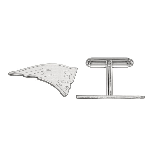 Versil LogoArt Sterling Silver New England Patriots Cuff Links