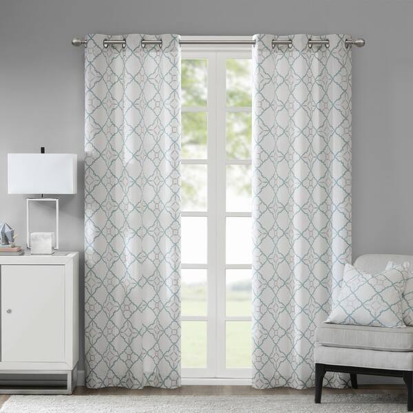 slide 1 of 10, Madison Park Jax Cotton Printed Curtain Panel Pair