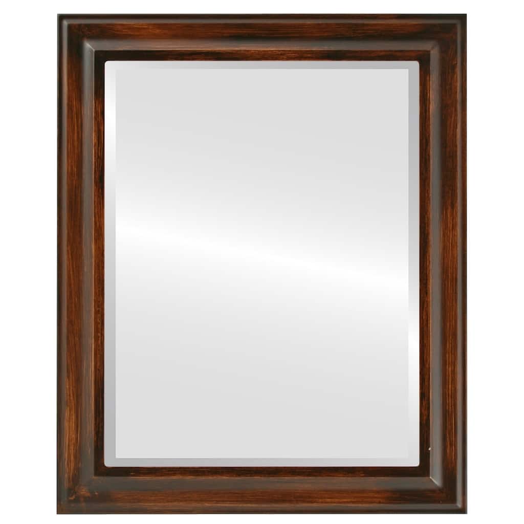 Messina Framed Rectangle Mirror in Mocha