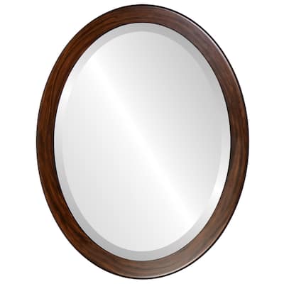 Vienna Framed Oval Mirror in Mocha