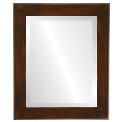 Cafe Framed Rectangle Mirror in Mocha