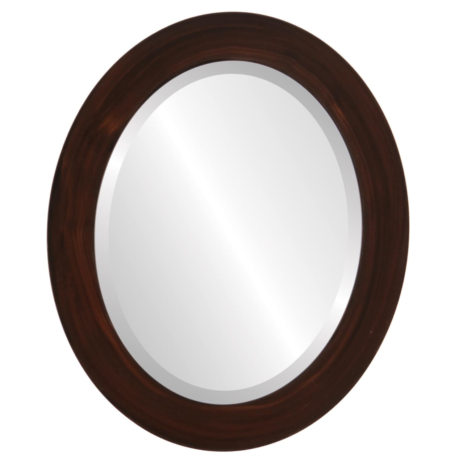 Soho Framed Oval Mirror in Mocha