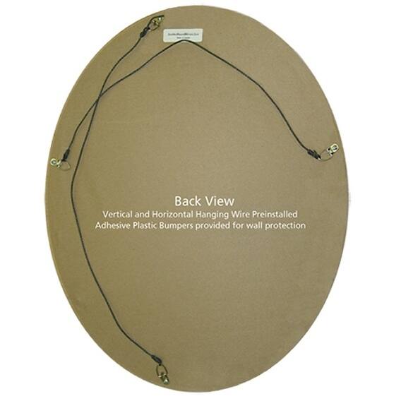 Soho Framed Oval Mirror in Mocha