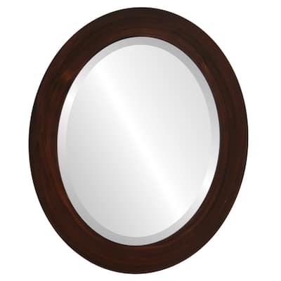 Soho Framed Oval Mirror in Mocha