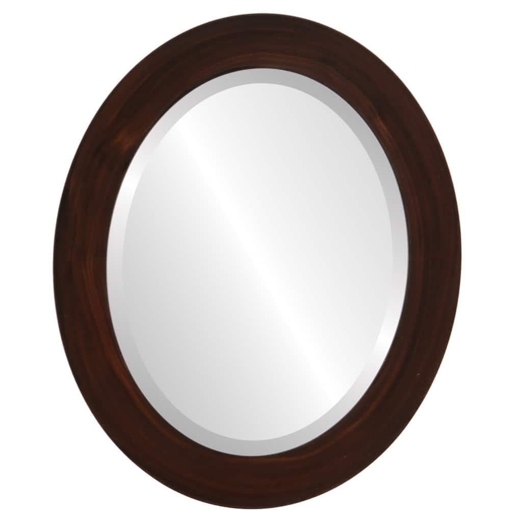 Soho Framed Oval Mirror in Mocha