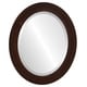 preview thumbnail 1 of 2, Soho Framed Oval Mirror in Mocha