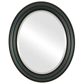 Philadelphia Framed Oval Mirror in Royal Blue