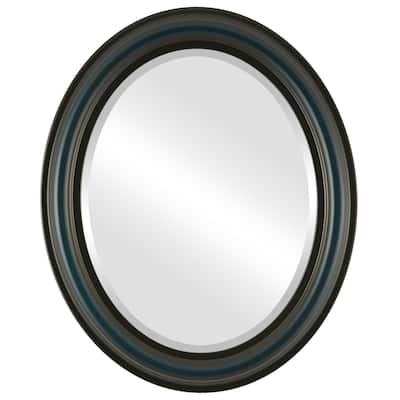 Philadelphia Framed Oval Mirror in Royal Blue