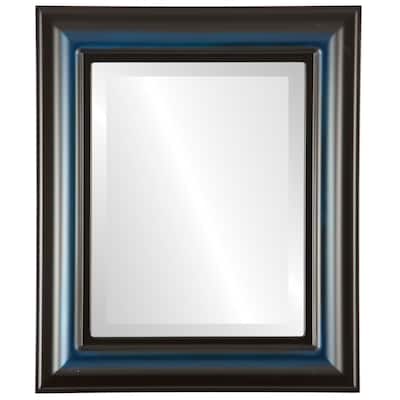Lancaster Framed Rectangle Mirror in Royal Blue