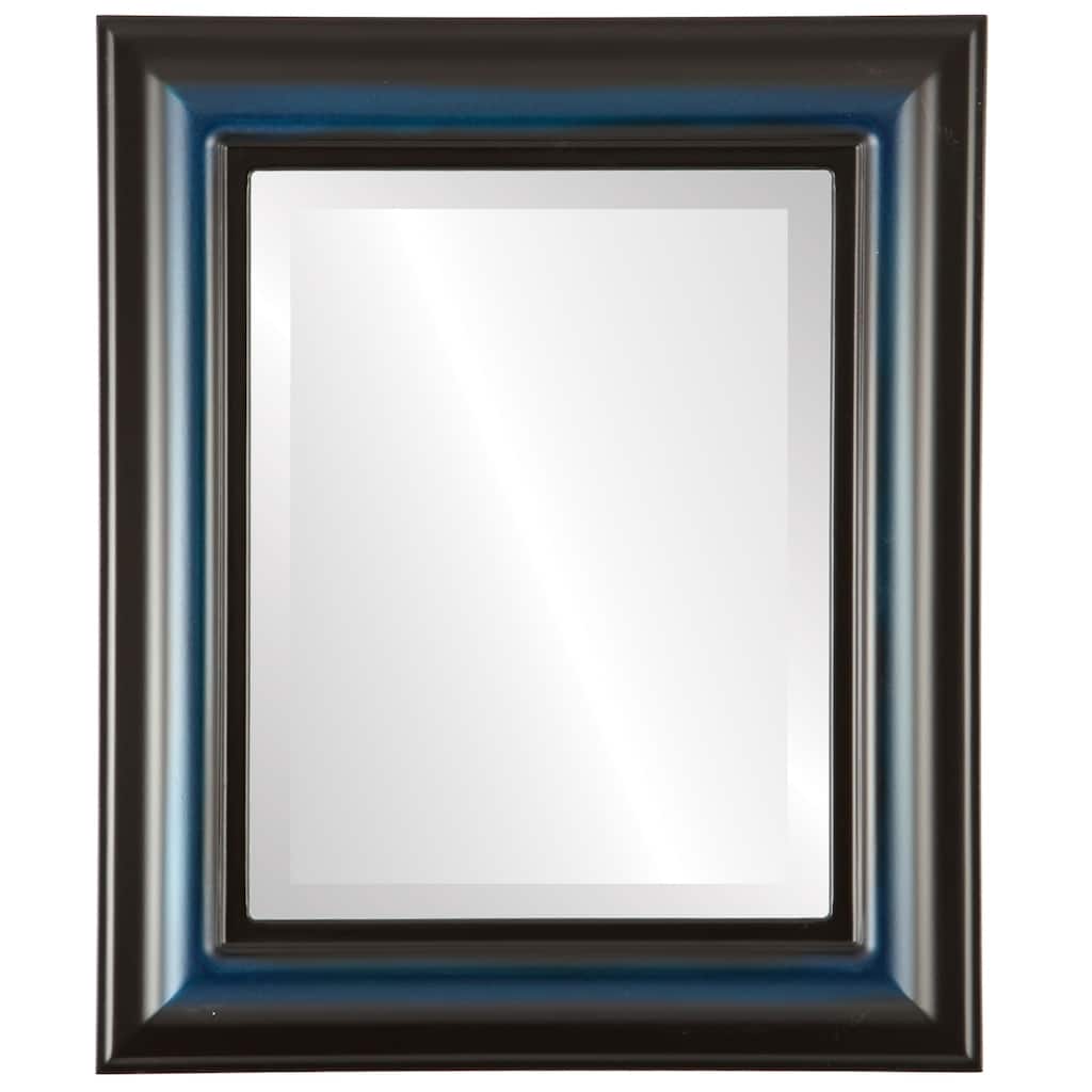 Lancaster Framed Rectangle Mirror in Royal Blue