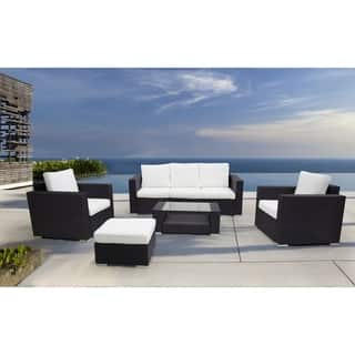Velago Patio Furniture Outdoor Seating Dining For Less 5 Piece Wicker Conversation Set With Cushions Carona