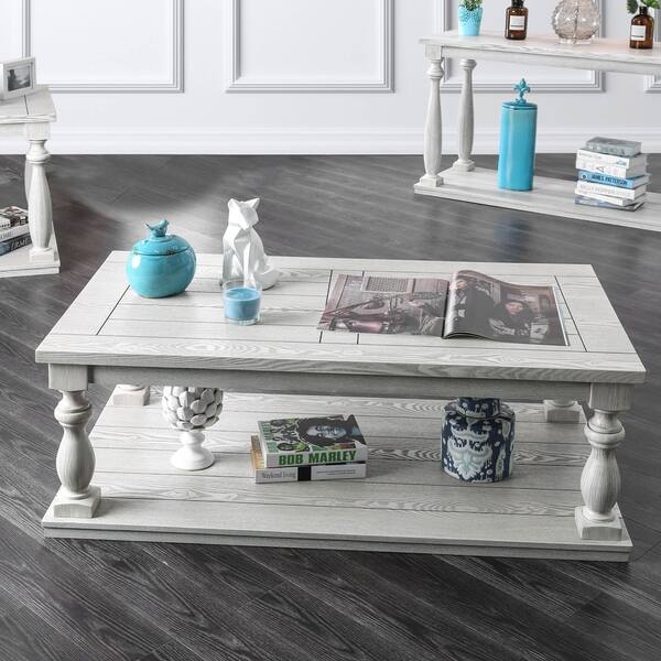 Furniture Of America Tost Rustic White Solid Wood 1 Furniture Of America Tost Rustic White Solid Wood 1