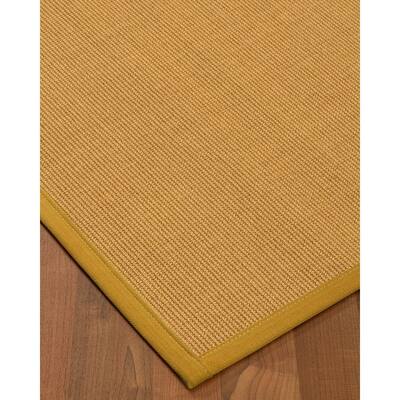 NaturalAreaRugs Barbados Sisal Carpet Runner Made in USA Tan Border (2' 6" x 8') - 2'6" x 8'
