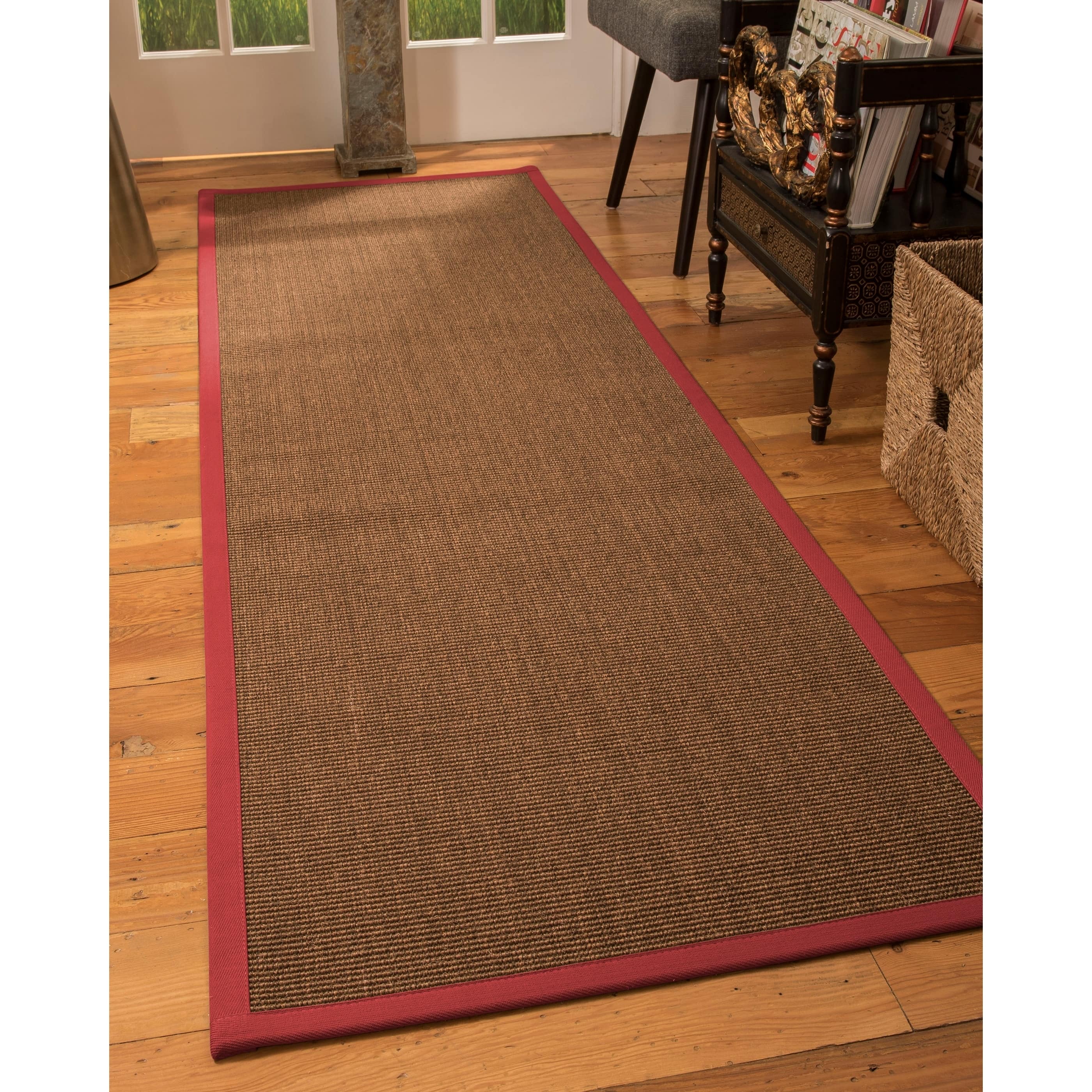 Naturalarearugs Divine Sisal Carpet Runner Made In Usa Red Sisal Carpet Runner