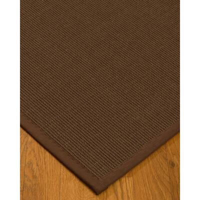 NaturalAreaRugs Linden Sisal Carpet Runner Made in USA Brown Border (2' 6" x 8') - 2'6" x 8'