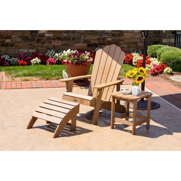 Adirondack Chair Outdoor Weather Resistant in White Resin Patio Deck Garden