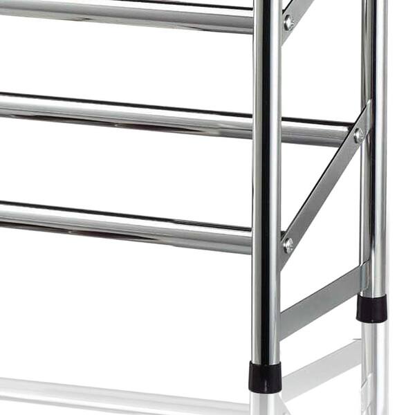 Shop Sunbeam Chrome 2 Tier Expandable Shoe Rack Overstock 20615293