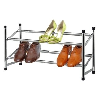 Sunbeam Chrome 2-tier Expandable Shoe Rack