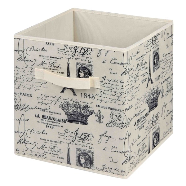 Shop Home Basics Paris Collection Natural Non-woven Storage Bin - Free