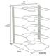 Home Basics White Wall/Cabinet Pan Organizer