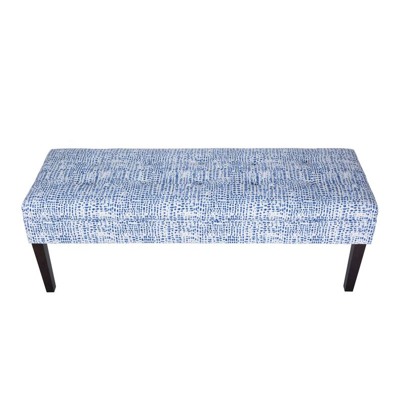 Kaya Sediment Trim Upholstered Classic Long Bench - Espresso Legs